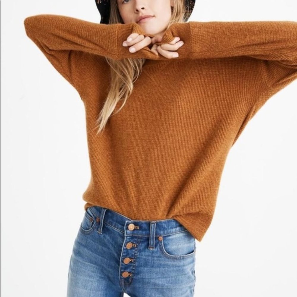 Madewell 100% Cashmere Sweatshirt in Goldenrod